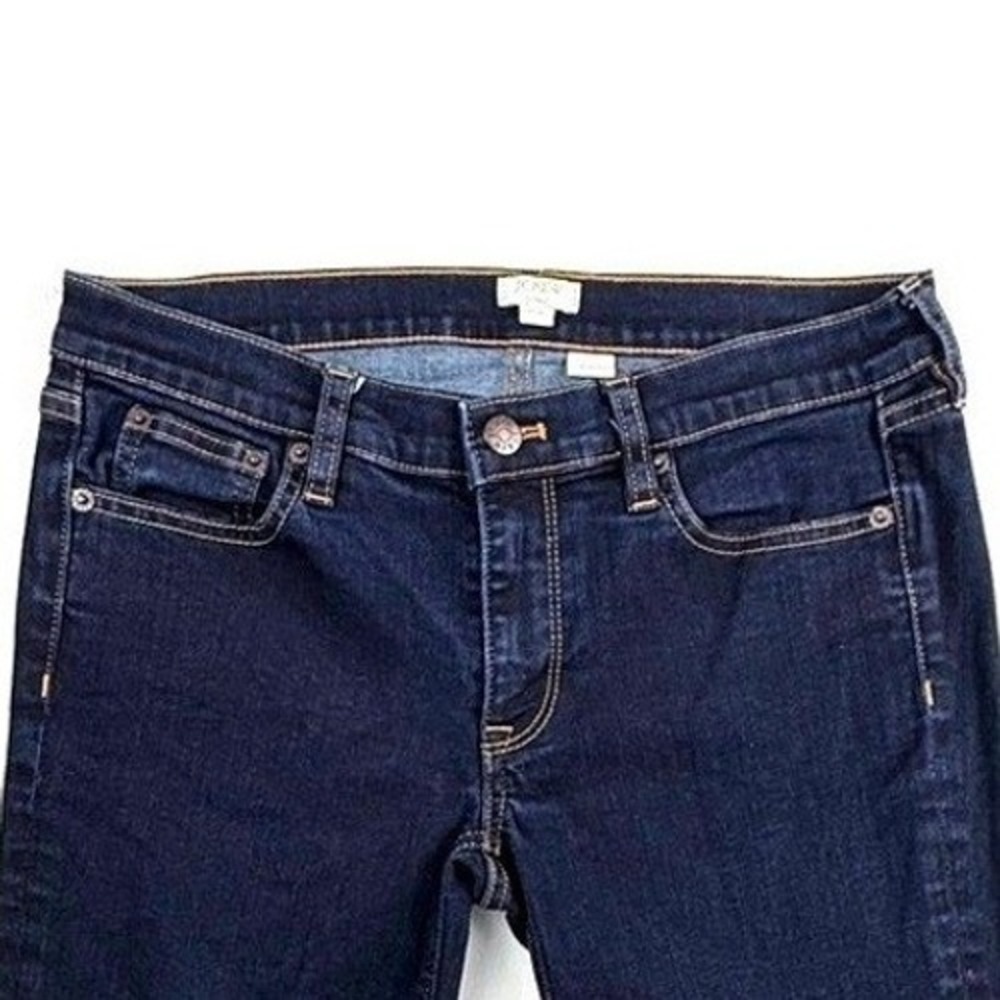 J Crew Stretch Dark Wash Skinny Jeans Women Size 27x31 - Picture 1 of 8